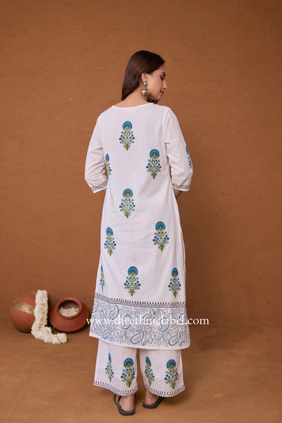 "Saba" Hand Block Printed Co-ord Set - 2pc