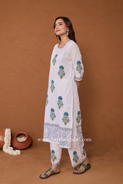 "Saba" Hand Block Printed Co-ord Set - 2pc