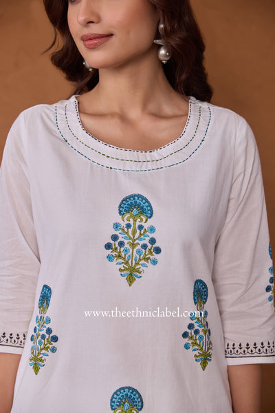 "Saba" Hand Block Printed Co-ord Set - 2pc