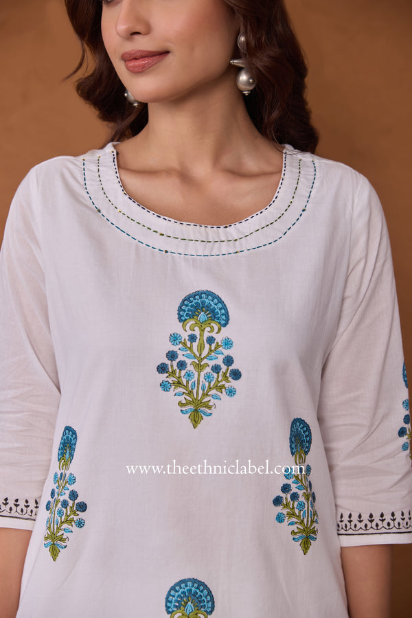 "Saba" Hand Block Printed Co-ord Set - 2pc