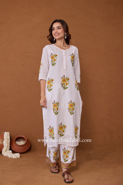 "Sana" Hand Block Printed Co-ord Set - 2pc