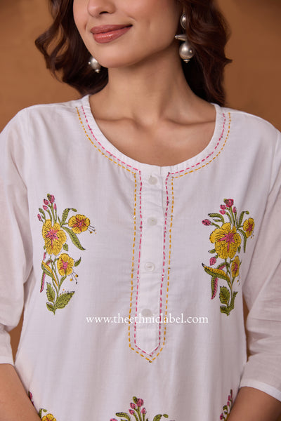 "Sana" Hand Block Printed Co-ord Set - 2pc