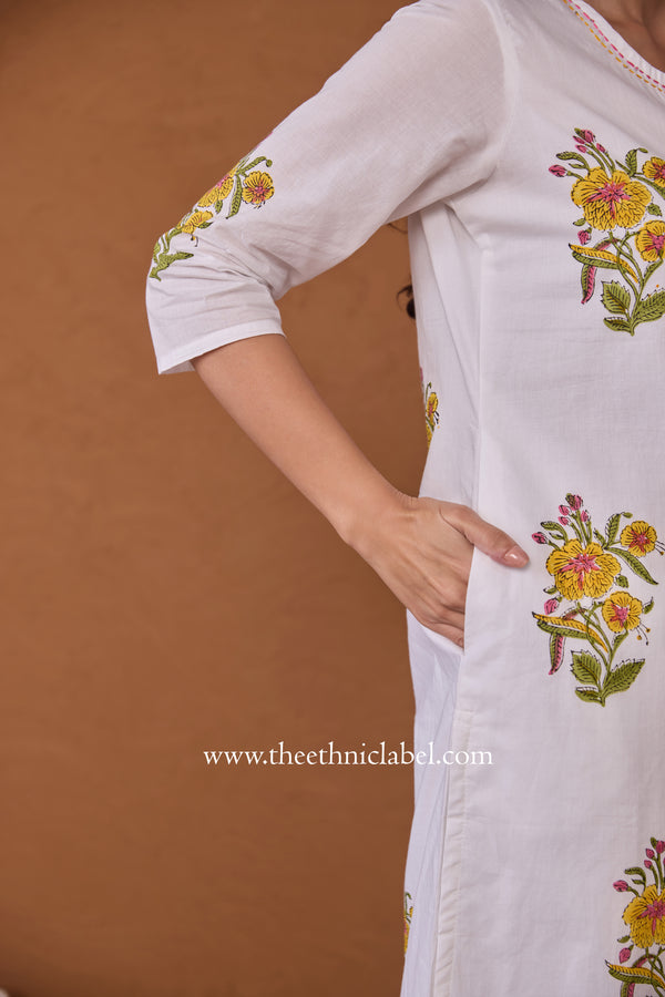 "Sana" Hand Block Printed Co-ord Set - 2pc