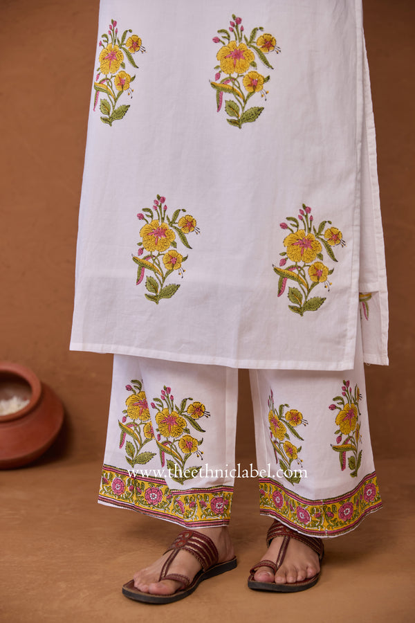 "Sana" Hand Block Printed Co-ord Set - 2pc