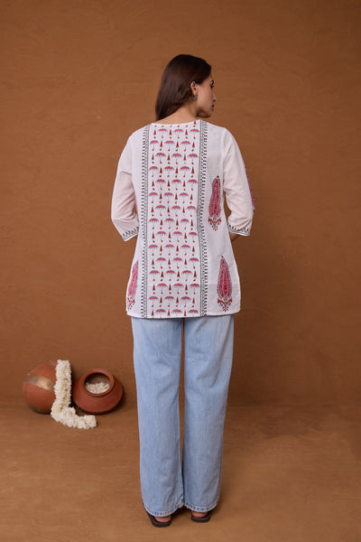 "Paak" Block Printed Cotton Short kurta