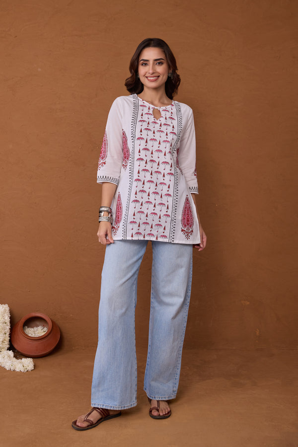 "Paak" Block Printed Cotton Short kurta