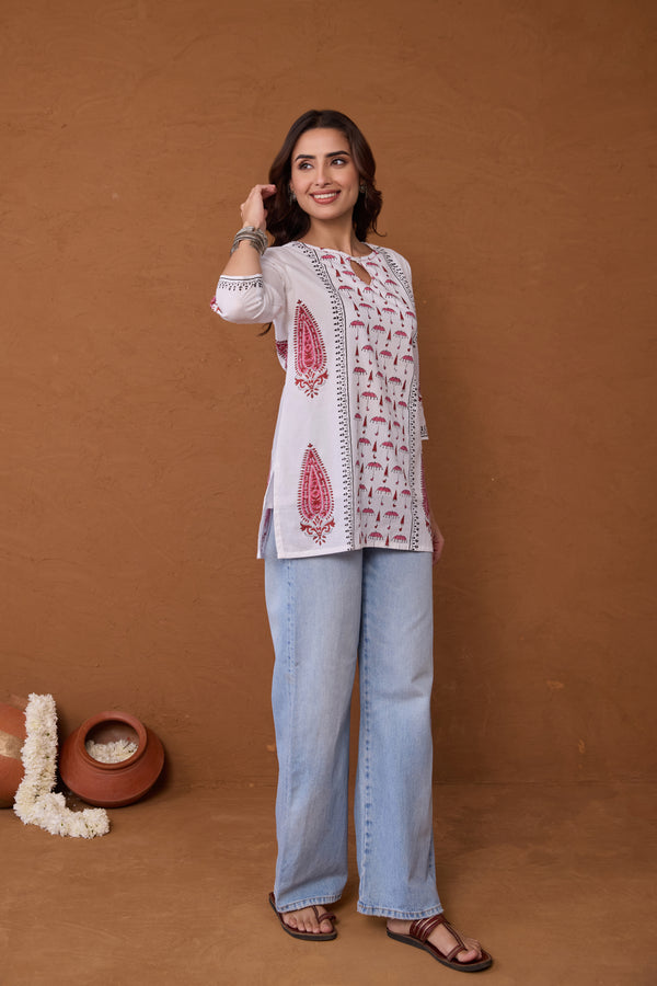 "Paak" Block Printed Cotton Short kurta