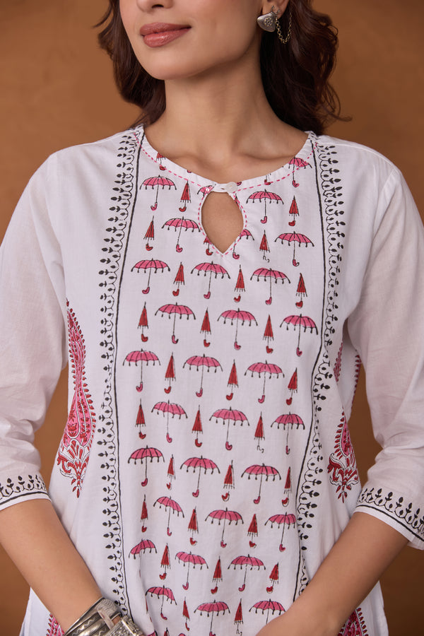 "Paak" Block Printed Cotton Short kurta