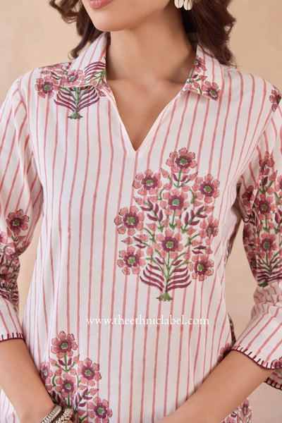 "Zimal" Hand Block Printed Cotton kurta