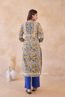"Sumiran" Hand Block Printed Cotton kurta with dupatta (2pc)