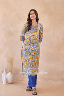 "Sumiran" Hand Block Printed Cotton kurta with dupatta (2pc)