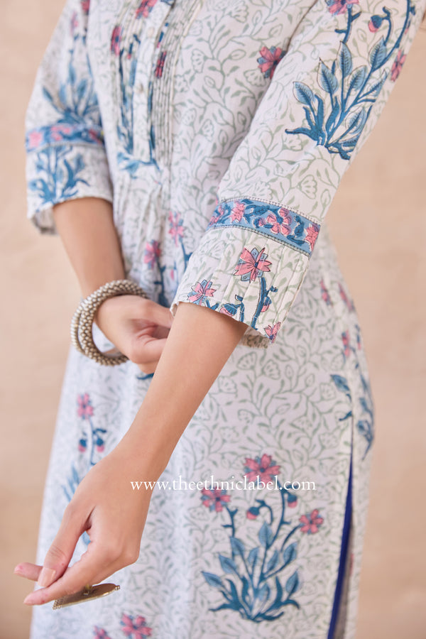 "Ravya" Hand Block Printed Cotton kurta