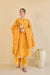 "Sunehri" Hand Block Printed Embroidered Yellow Chanderi Suit Set (3pc)