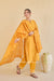 "Sunehri" Hand Block Printed Embroidered Yellow Chanderi Suit Set (3pc)