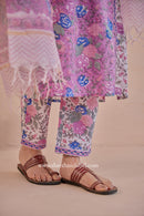 "Amara" Cotton Kurta Set with Kota Doria Dupatta (3pc)