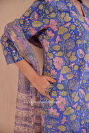 "Sargun" Hand Block Printed Kurta Set with Afghan Pant  (3pc)