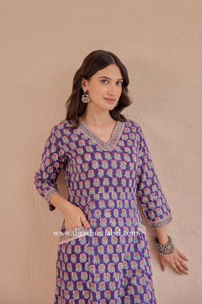 "Moksha" A Line Block printed Kurta