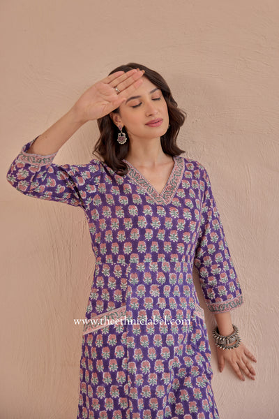 "Moksha" A Line Block printed Kurta