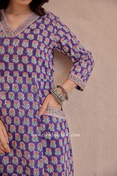 "Moksha" A Line Block printed Kurta