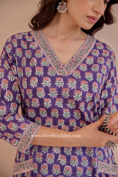 "Moksha" A Line Block printed Kurta