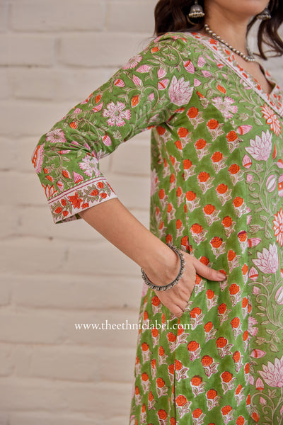 "Mehak" Cotton Kurta Set with Kota Doria Dupatta (3pc)