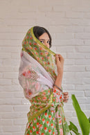 "Mehak" Cotton Kurta Set with Kota Doria Dupatta (3pc)