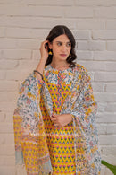 "Dua" Cotton Kurta Set with Kota Doria Dupatta (3pc)