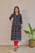 "Shyama" Hand Block Printed Scalloped Cotton kurta