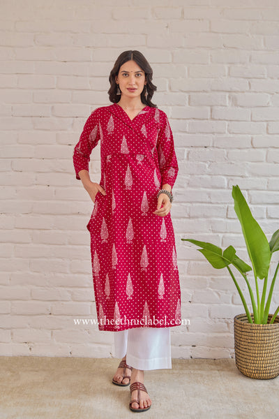 "Rudhira" Hand Block Printed Cotton kurta