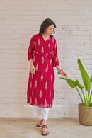 "Rudhira" Hand Block Printed Cotton kurta
