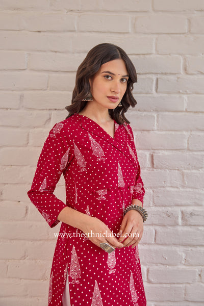 "Rudhira" Hand Block Printed Cotton kurta