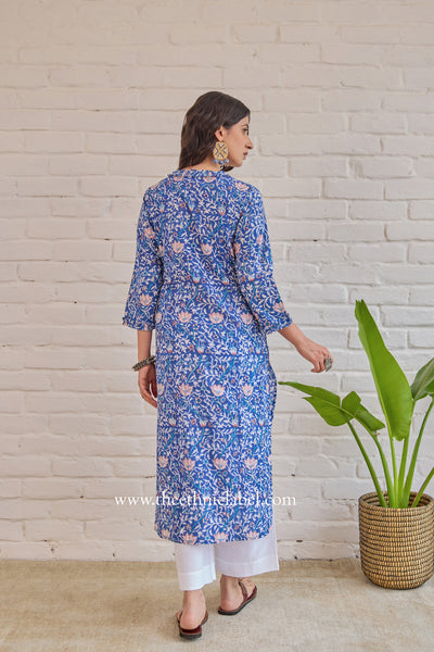 "Kusum" Hand Blockprinted Cotton Kurta