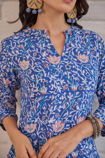"Kusum" Hand Blockprinted Cotton Kurta