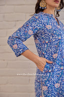 "Kusum" Hand Blockprinted Cotton Kurta