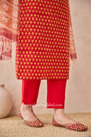 "Gulzar" Cotton Kurta Set with Kota Doria Dupatta (3pc)