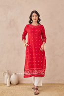 "Boond" Pure Bandhani Cotton Kurta