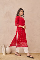 "Boond" Pure Bandhani Cotton Kurta