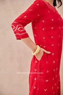 "Boond" Pure Bandhani Cotton Kurta