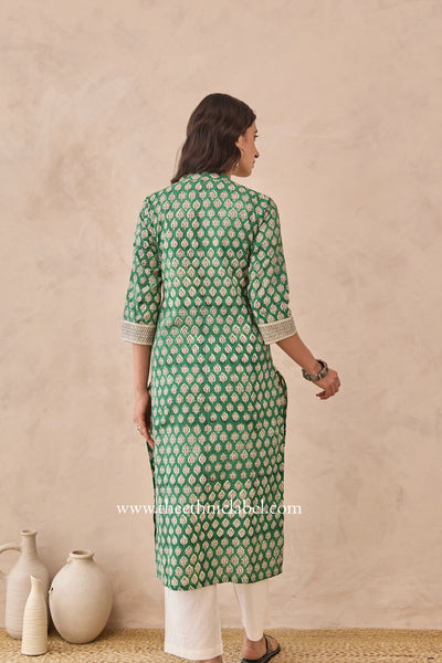 "Prakriti" Hand Blockprinted Cotton Kurta