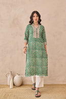 "Prakriti" Hand Blockprinted Cotton Kurta