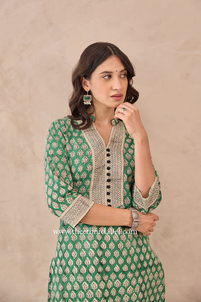 "Prakriti" Hand Blockprinted Cotton Kurta