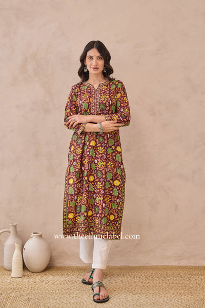 "Rukma" Hand Block Printed Cotton kurta