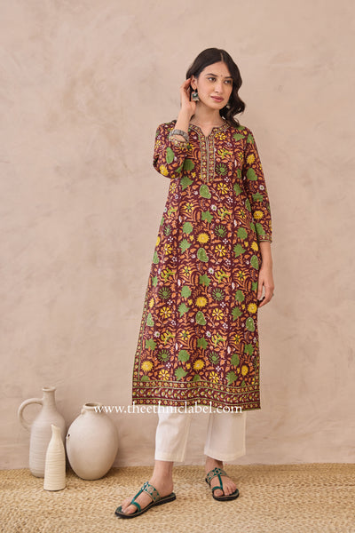 "Rukma" Hand Block Printed Cotton kurta