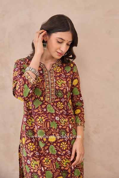 "Rukma" Hand Block Printed Cotton kurta