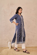 "Feroza" Hand Blockprinted Cotton Kurta