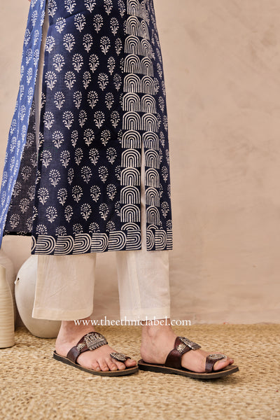 "Feroza" Hand Blockprinted Cotton Kurta