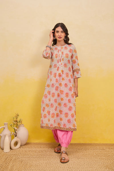"Yuktii" Hand Block Printed Cotton kurta