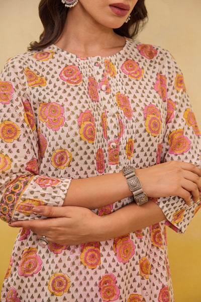 "Yuktii" Hand Block Printed Cotton kurta