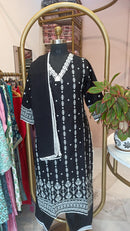 "Shamiyana" Cotton Kurta with Afghan Pants and Dupatta(3pc)