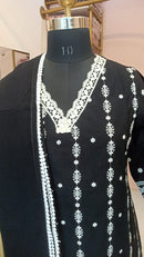 "Shamiyana" Cotton Kurta with Afghan Pants and Dupatta(3pc)